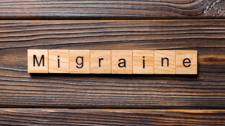 migraine word on wood