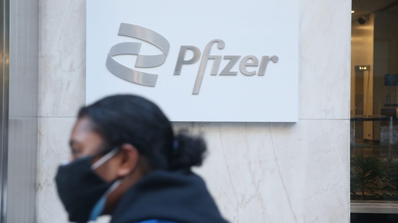 Pfizer new logo building