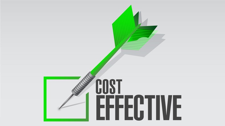 Cost effective check approval sign concept illustration design graphic