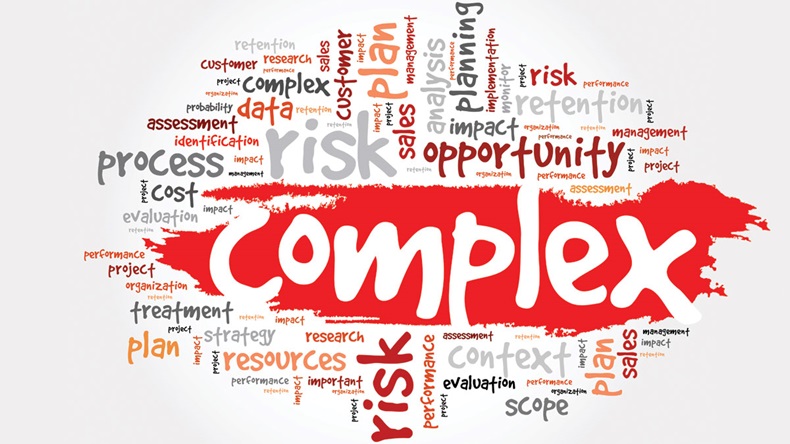 Complex Word Cloud, risk, cost, impact, opportunity, sales