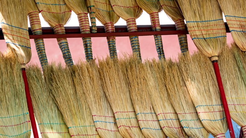 Straw brooms