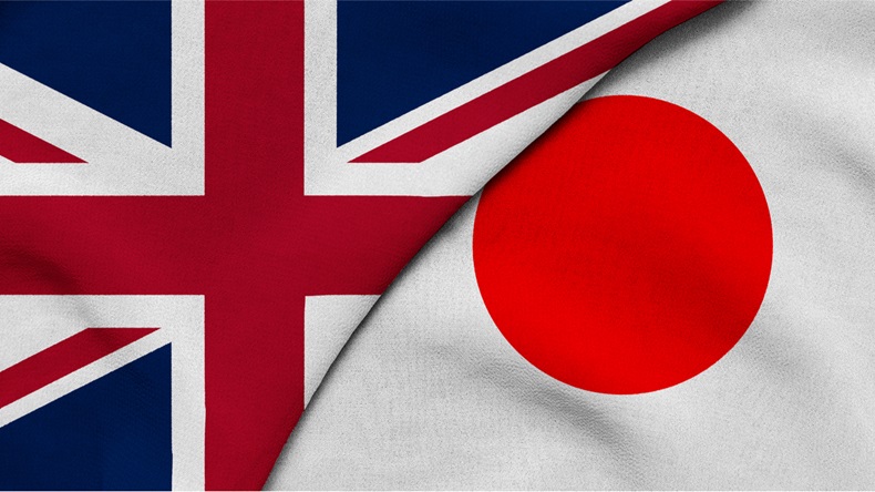 Flag of Great Britain and Japan - Illustration 
