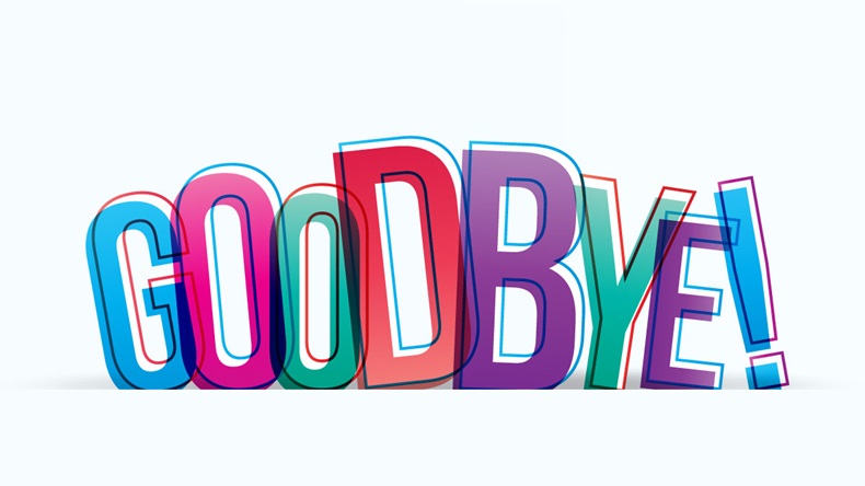 Goodbye! Isolated vector illustration word - Vector 