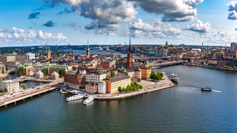 View of Gamla Stan in the Old Town of Stockholm