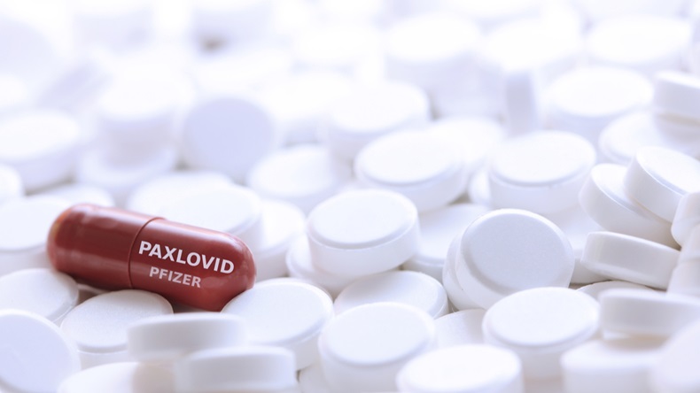 Representation Of A Paxlovid Pill 