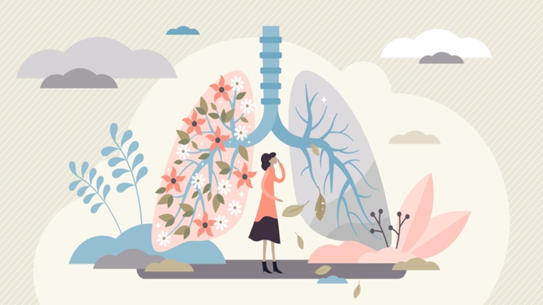 Lung health vector illustration
