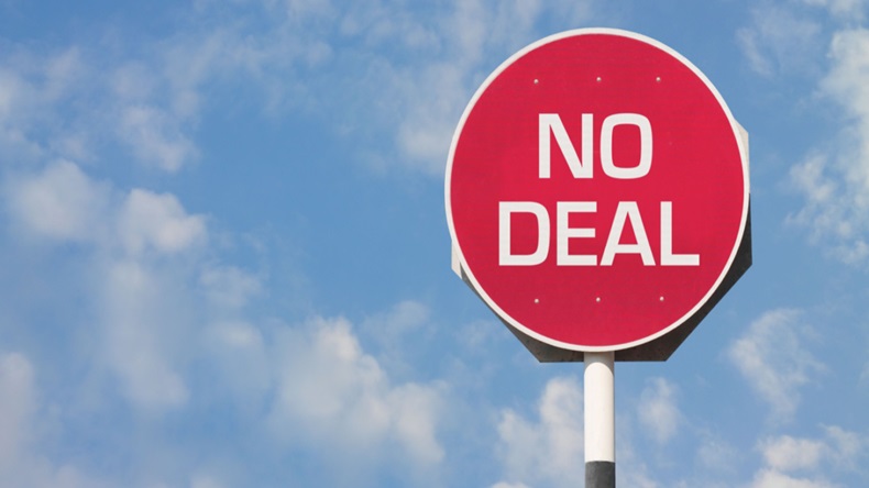 "No Deal" sign
