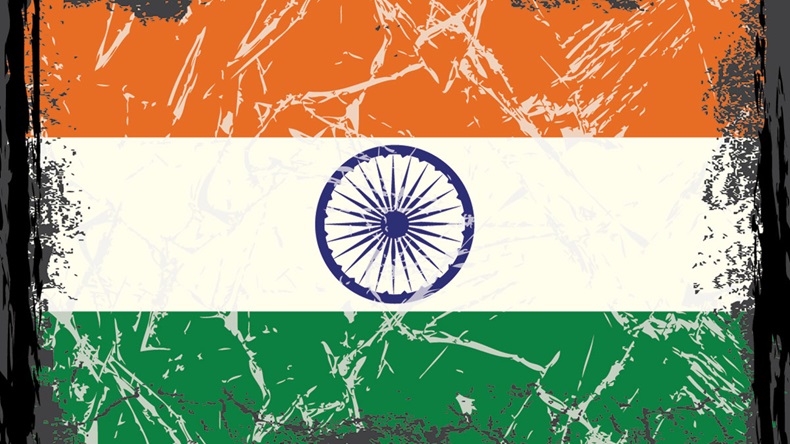 Grunge India flag.