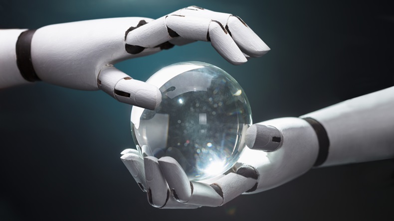 Close-up Of A Robot's Hand Predicting Future With Crystal Ball - Image 